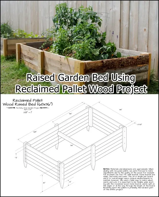 Raised Garden Bed Using Reclaimed Pallet Wood Project