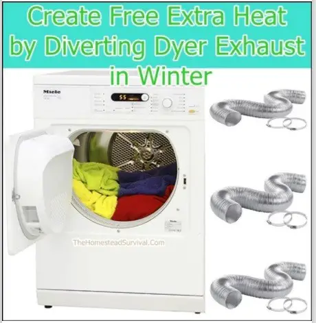 Create Free Extra Heat by Diverting Dryer Exhaust in Winter