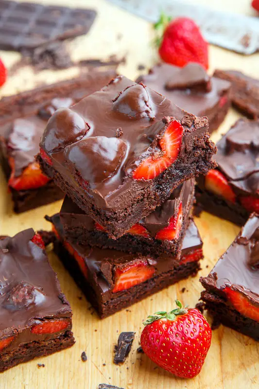 Chocolate Covered Strawberry Brownies Recipe
