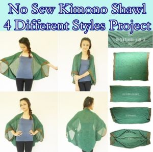 No Sew Kimono Shawl 4 Different Styles Project - The Homestead Survival