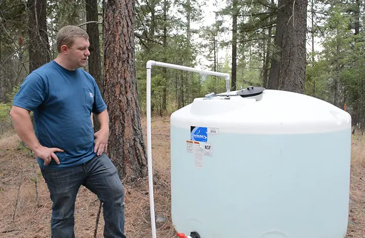 Off Grid Water Systems such as Gravity Fed Rain Barrels Cisterns Wells