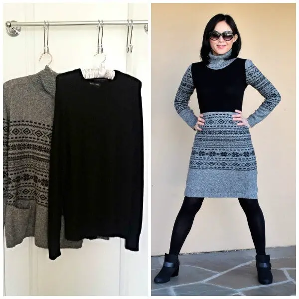 Turn 2 Sweaters Into an Amazing Sweater Dress Project