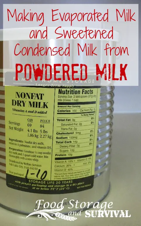 Turn Powdered Milk into Evaporated or Sweetened Condensed Milk