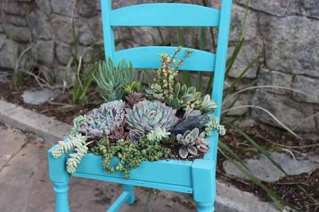 Upgrade Broken Chair into Garden Planter Project