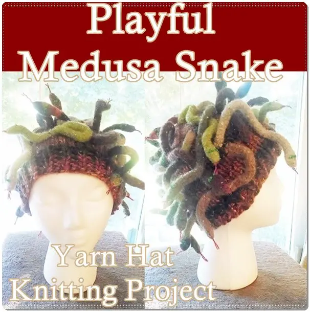 Playful Medusa Snake Yarn Hat Knitting Project
