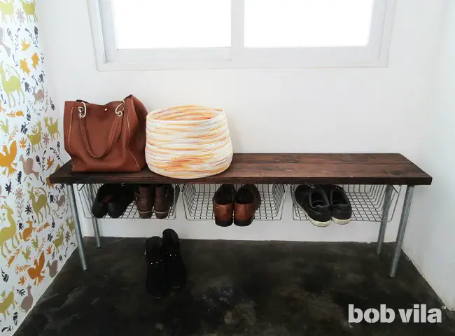 Simple Shoe Storage Bench