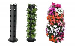 Beautiful Vertical Garden Flower Tower DIY Project 