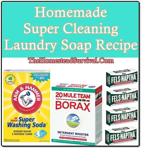 Homemade Super Cleaning Laundry Soap Recipe