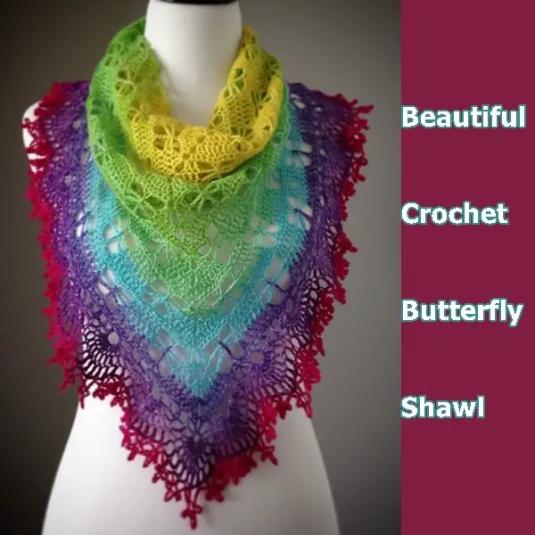 Beautiful Crochet Butterfly Shawl