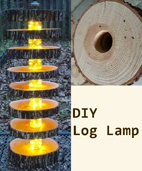 DIY Log Lamp