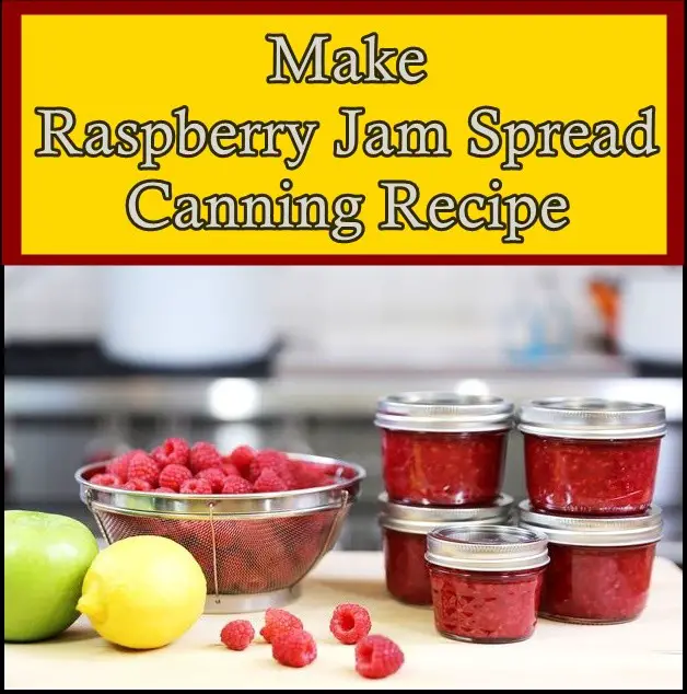 Make Raspberry Jam Spread Canning Recipe Food Storage Pantry Frugal Delicious 