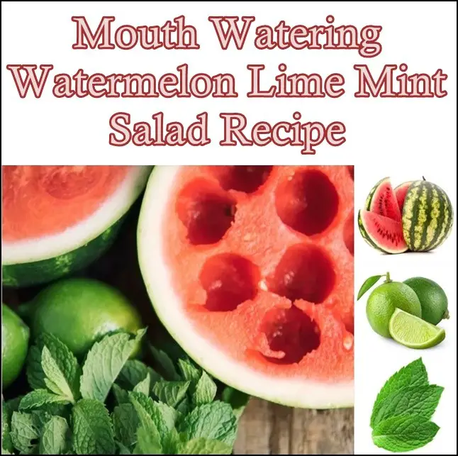 Mouth Watering Watermelon Lime Mint Salad Recipe 