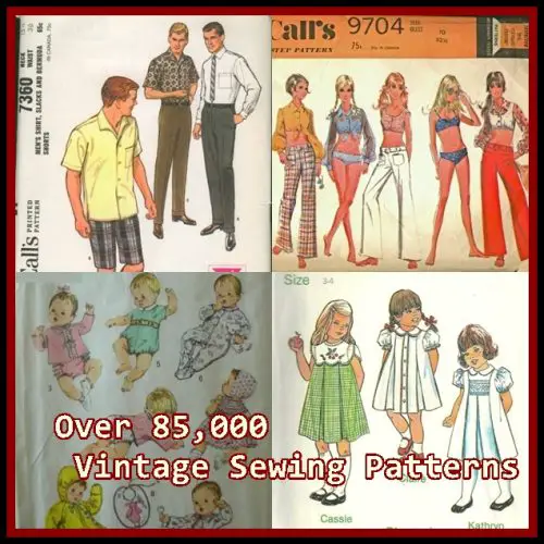 Over 85000 Vintage Sewing Patterns