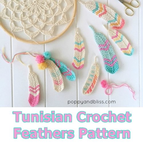 Tunisian Crochet Feathers Pattern 
