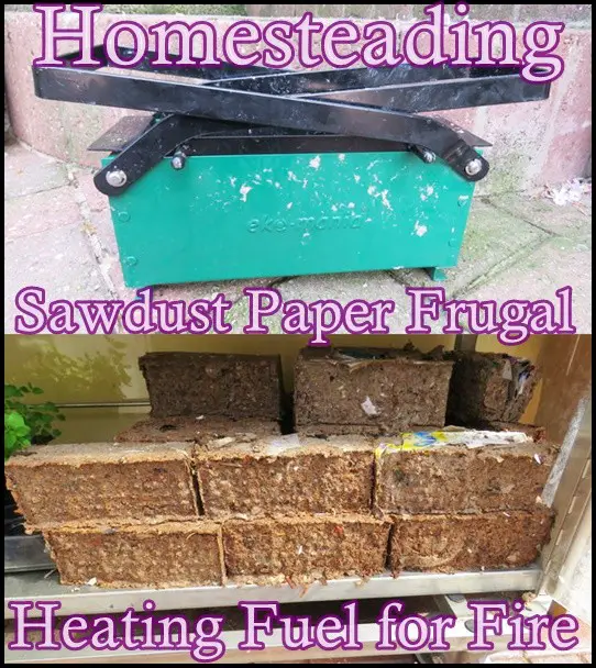 Homesteading Sawdust Paper Frugal Heating Fuel for Fire 
