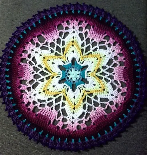 Crochet Mandala Spare Tire Cover Craft Project