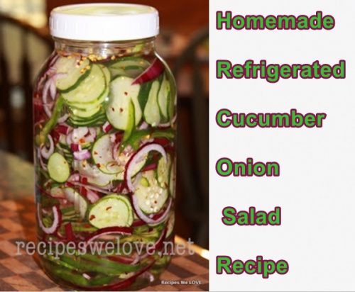 Homemade Refrigerated Cucumber Onion Salad Recipe