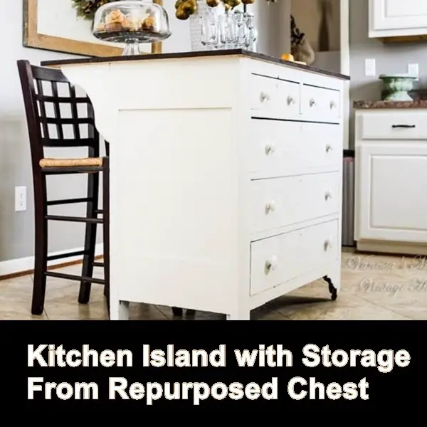 Kitchen Island with Storage From Repurposed Chest