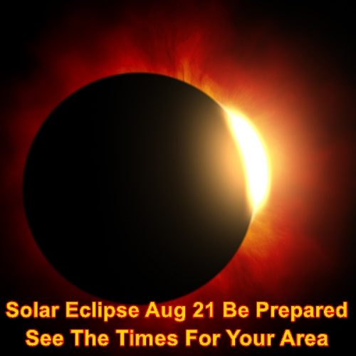 Solar Eclipse Aug 21 Be Prepared