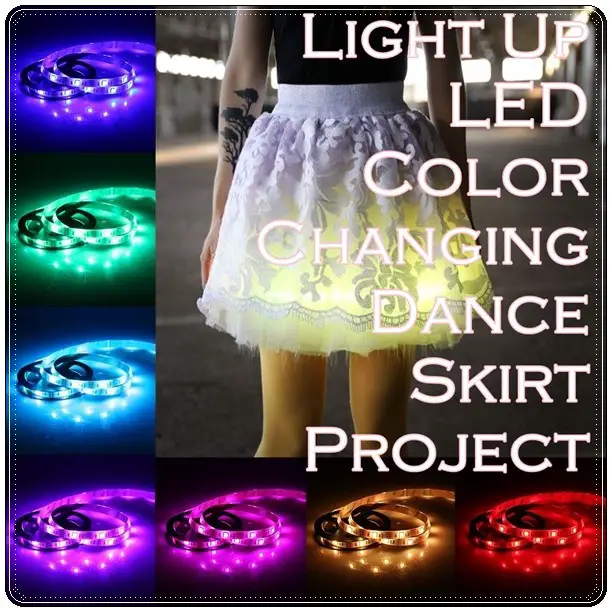 Make Light Up LED Color Changing Dance Skirt Project