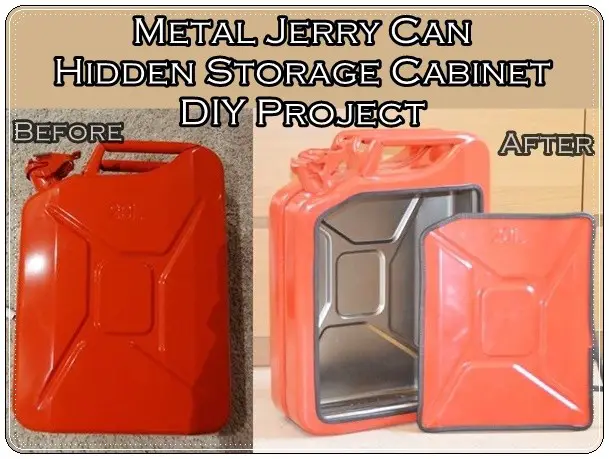 Metal Jerry Can Hidden Storage Cabinet DIY Project