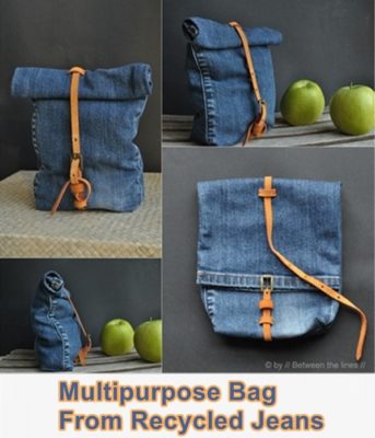 Multipurpose Bag From Recycled Jeans - The Homestead Survival
