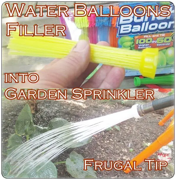 Water Balloons Filler into Garden Sprinkler Frugal Tip