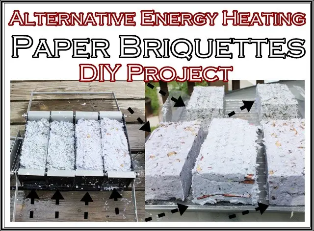 Alternative Energy Heating Paper Briquettes DIY Project