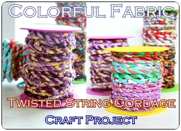 Colorful Fabric Twisted String Cordage Craft Project