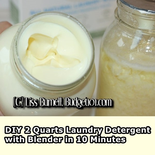 DIY 2 Quarts Laundry Detergent with Blender in 10 Minutes