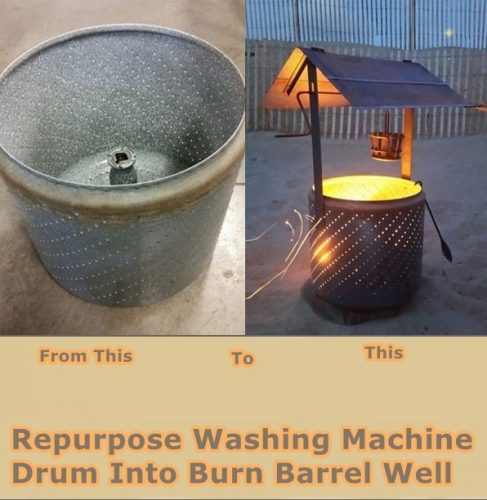 Repurpose Washing Machine Drum Into Burn Barrel Well - The Homestead ...