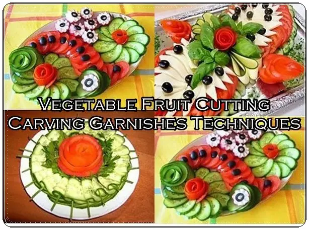 Vegetable Fruit Cutting Carving Garnishes Techniques