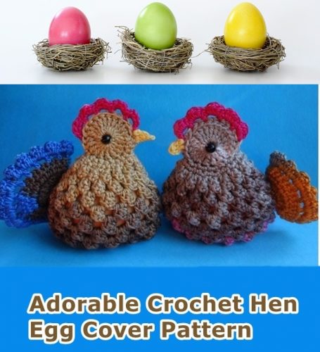 Chicken Hen Egg Cover Crocheting Craft Pattern