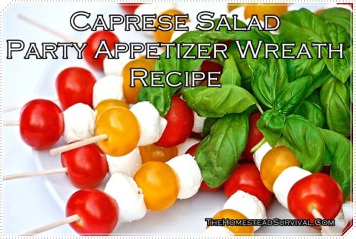 Caprese Salad Party Appetizer Wreath Recipe