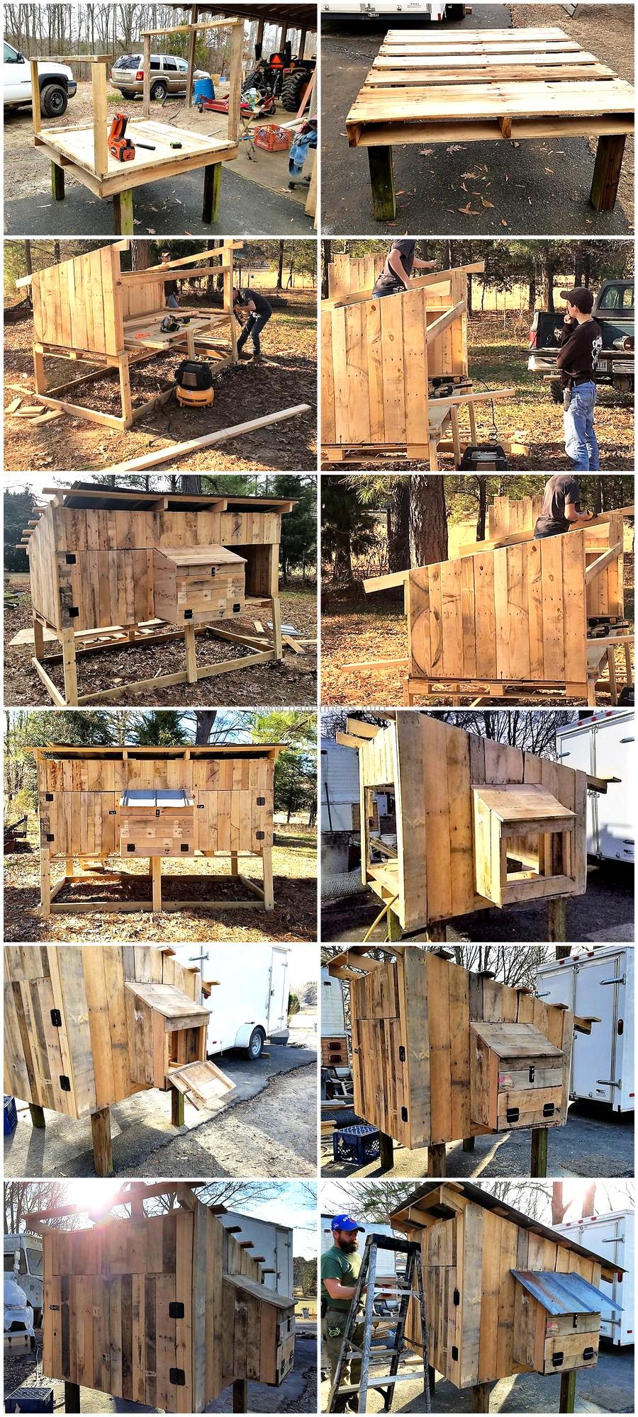 Homesteading Wooden Pallets Chicken Coop DIY Project