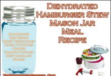 Dehydrated Hamburger Stew Mason Jar Meal Recipe