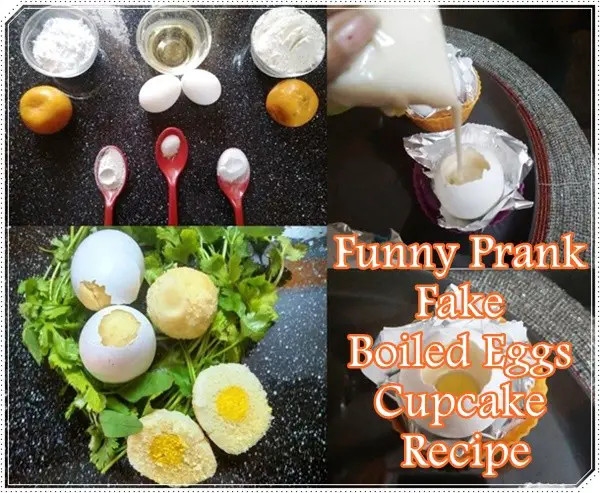 Funny Prank Fake Boiled Eggs Cupcake Recipe