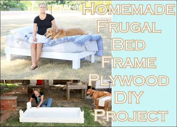 Homemade Frugal Bed Frame Plywood DIY Project - Homesteading