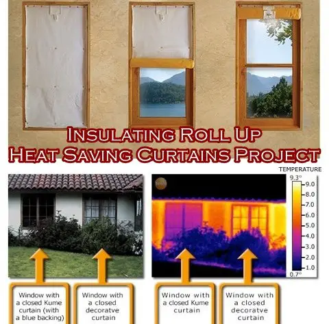 Insulating Roll Up Heat Saving Curtains Project