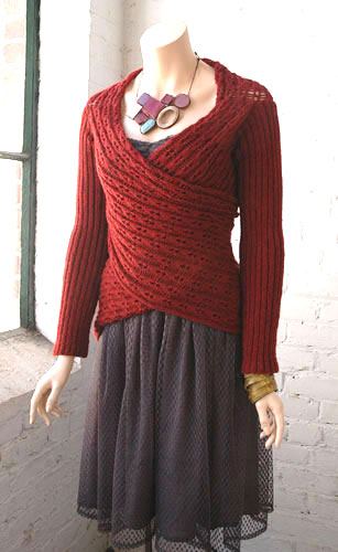 JULIANA Crossover Sweater Knitting Free Pattern