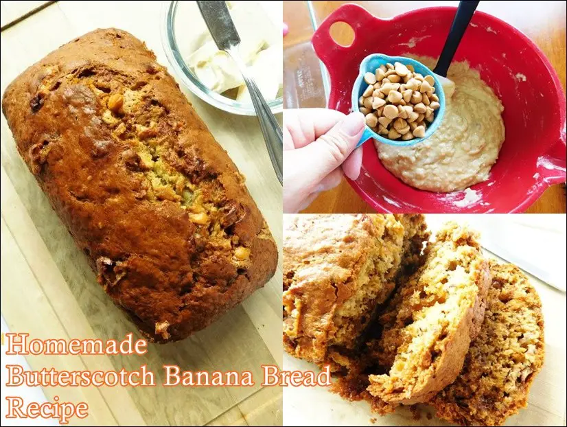 Homemade Butterscotch Banana Bread Recipe - The Homestead Survival