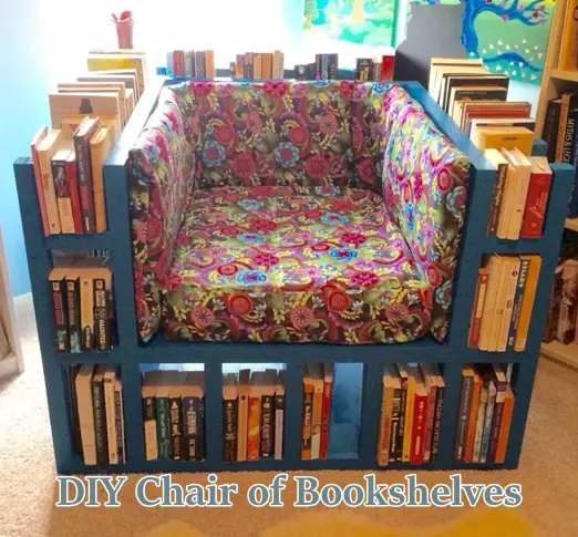 DIY Chair of Bookshelves