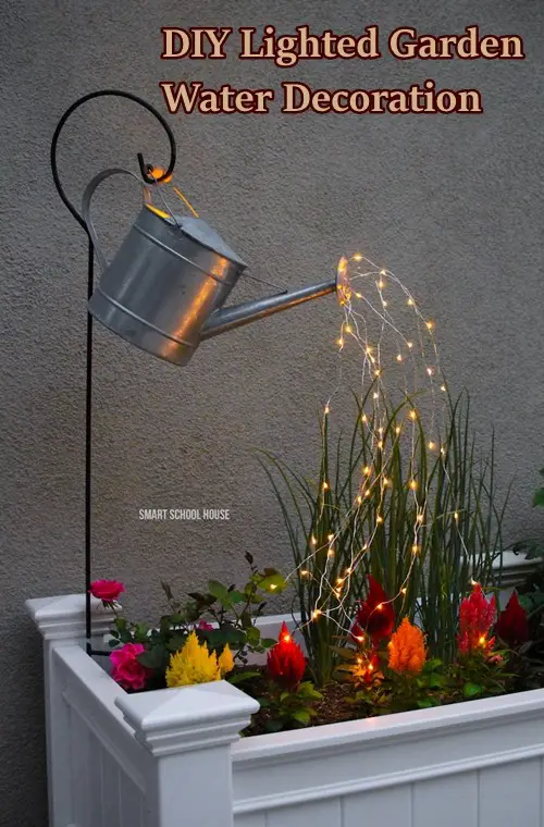 DIY Lighted Garden Water Decoration