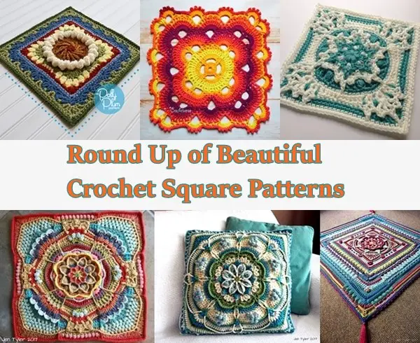 Round Up of Beautiful Crochet Square Patterns