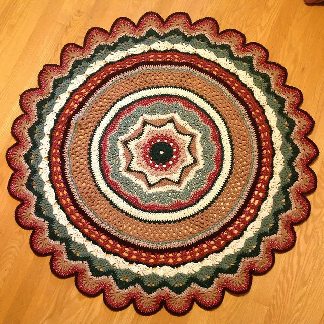 Crocheting Colorful Mandala Blanket or Rug Project - Craft - Frugal Homesteading