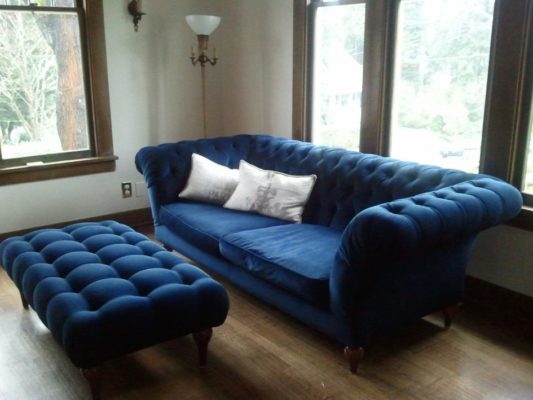 Reupholstery Old Sofa Couch Square Tuffing DIY Project 