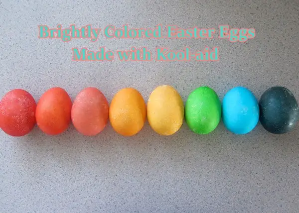 Brightly Colored Easter Eggs with Kool-aid 