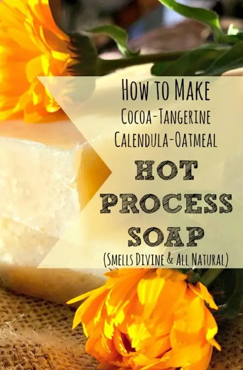 Oatmeal Hand Soap with Cocoa Tangerine and Calendula 
