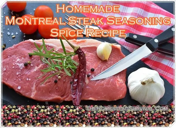 Homemade Montreal Steak Seasoning Spice Recipe
