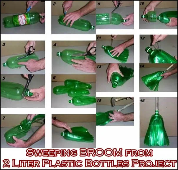 Sweeping BROOM from 2 Liter Plastic Bottles Project